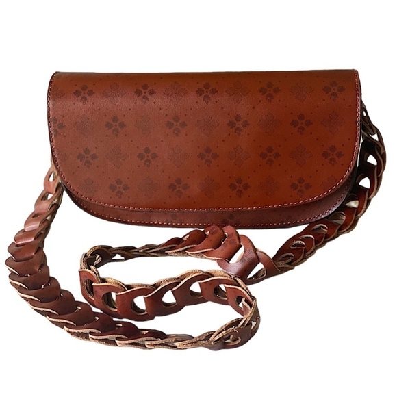 Patricia Nash Chelsea Chainlink Crossbody Signature Floret Print Minimal… - Picture 1 of 15